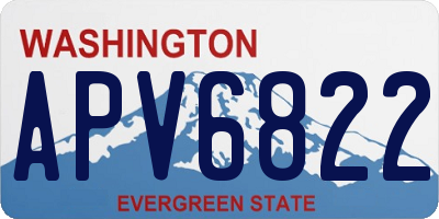 WA license plate APV6822