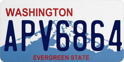 WA license plate APV6864