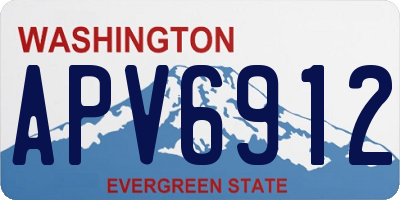 WA license plate APV6912