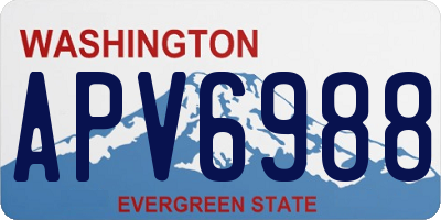 WA license plate APV6988