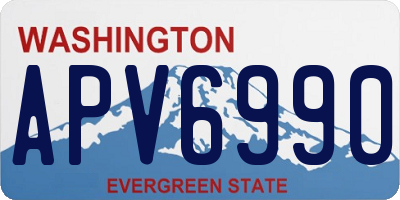 WA license plate APV6990
