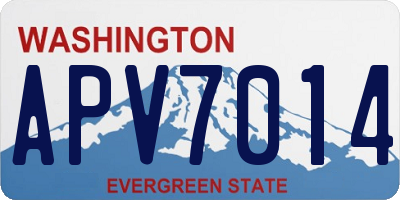 WA license plate APV7014