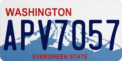 WA license plate APV7057