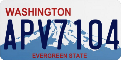 WA license plate APV7104