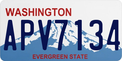 WA license plate APV7134