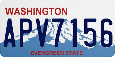 WA license plate APV7156