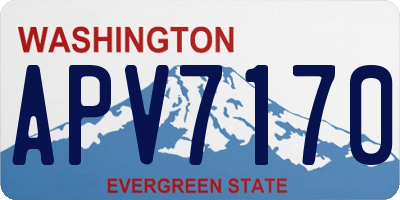 WA license plate APV7170