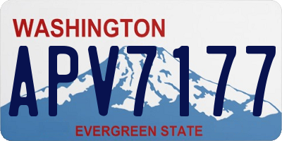 WA license plate APV7177