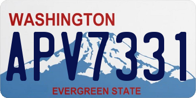WA license plate APV7331