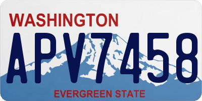WA license plate APV7458
