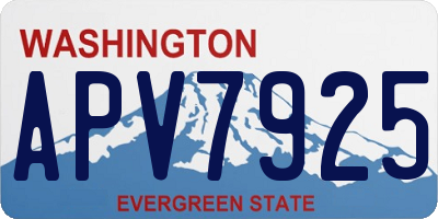 WA license plate APV7925