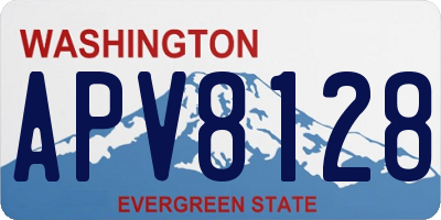 WA license plate APV8128