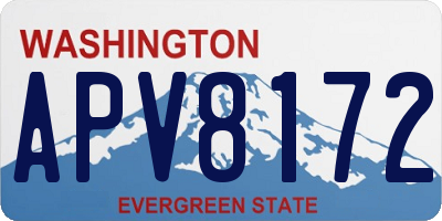 WA license plate APV8172
