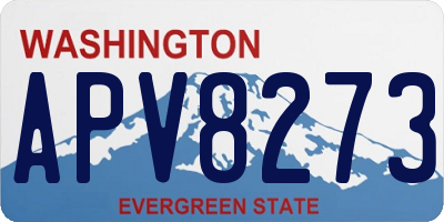 WA license plate APV8273