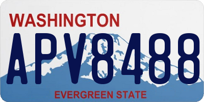WA license plate APV8488
