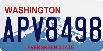 WA license plate APV8498