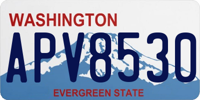 WA license plate APV8530