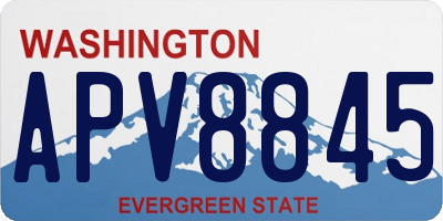 WA license plate APV8845