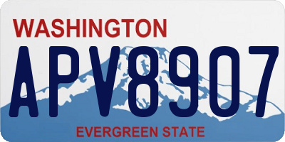 WA license plate APV8907