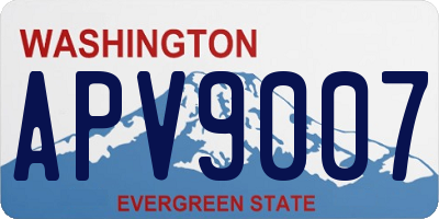 WA license plate APV9007