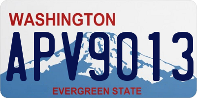 WA license plate APV9013