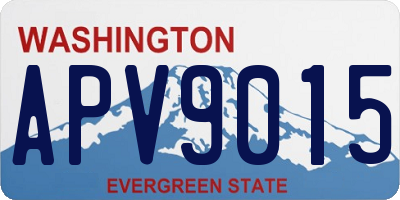 WA license plate APV9015