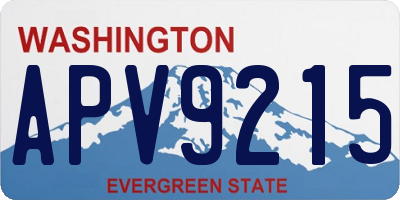 WA license plate APV9215