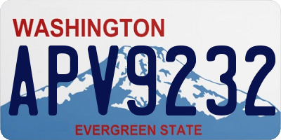 WA license plate APV9232