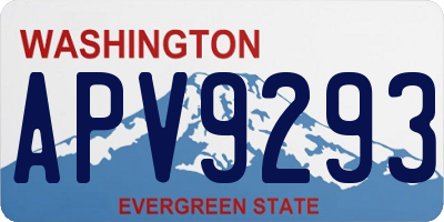 WA license plate APV9293