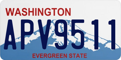 WA license plate APV9511
