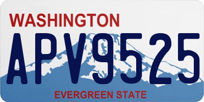 WA license plate APV9525