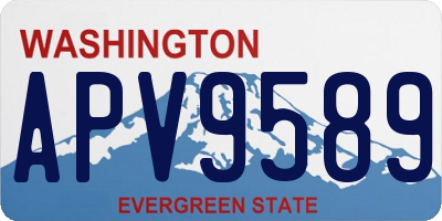 WA license plate APV9589