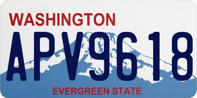 WA license plate APV9618