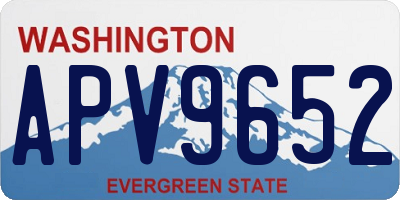 WA license plate APV9652
