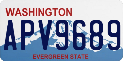 WA license plate APV9689