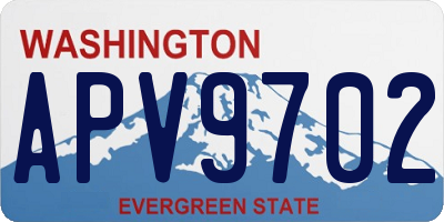 WA license plate APV9702