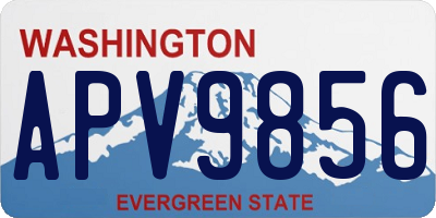WA license plate APV9856