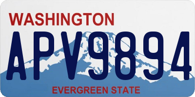 WA license plate APV9894