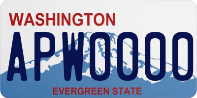 WA license plate APW0000