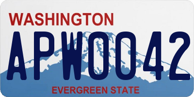 WA license plate APW0042