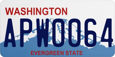 WA license plate APW0064