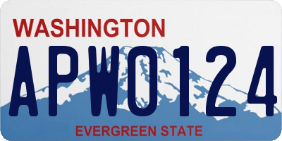 WA license plate APW0124