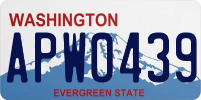WA license plate APW0439