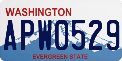 WA license plate APW0529