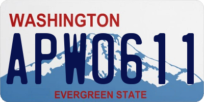 WA license plate APW0611