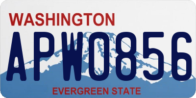WA license plate APW0856