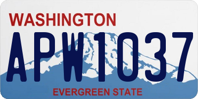 WA license plate APW1037