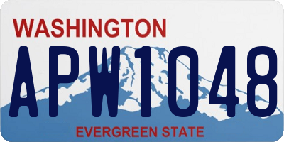 WA license plate APW1048