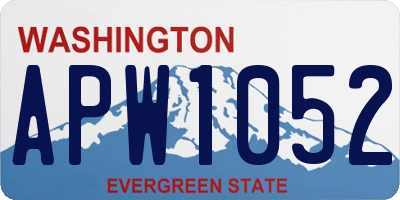 WA license plate APW1052