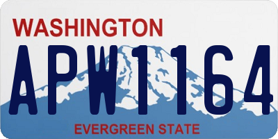 WA license plate APW1164